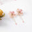 Pink Blossoms Crystal Drop Earrings