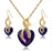 3 Sets of Wishful Heart Necklace and Earring Sets