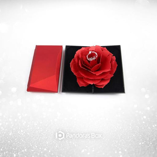 Red Rose Pop-Up Ring Box