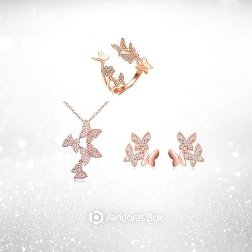 "Free Spirit" Rose Gold Butterfly Bundle