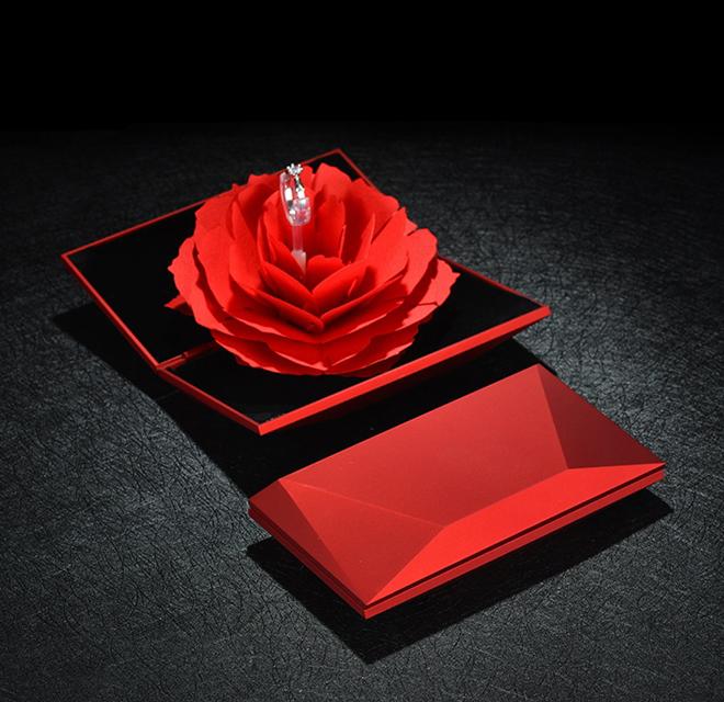 Red Rose Pop-Up Ring Box