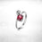 Rose Bud Red Crystal Ring