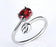 Rose Bud Red Crystal Ring Gift Set