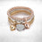 Solid Hearts Charm Bracelet Set