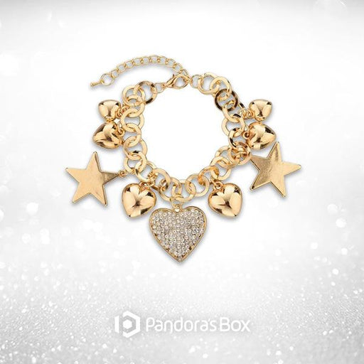Stars and Hearts Charm Bracelet