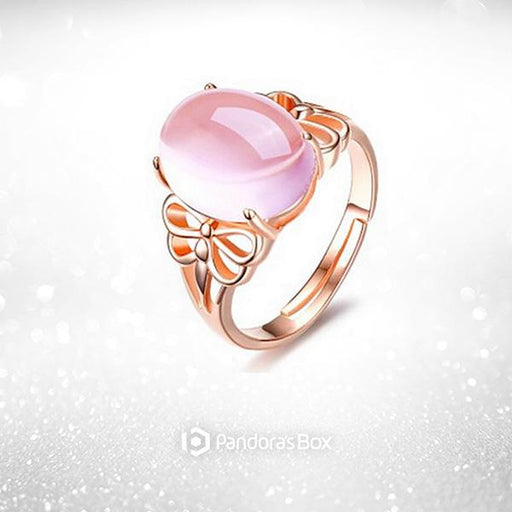 Sweet Rose Adjustable Crystal Ring
