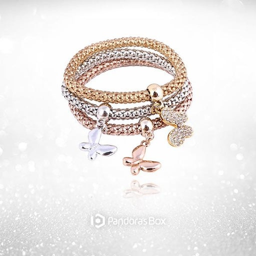 Solid Butterfly Charm Bracelet