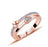 Twin Hearts Adjustable Ring