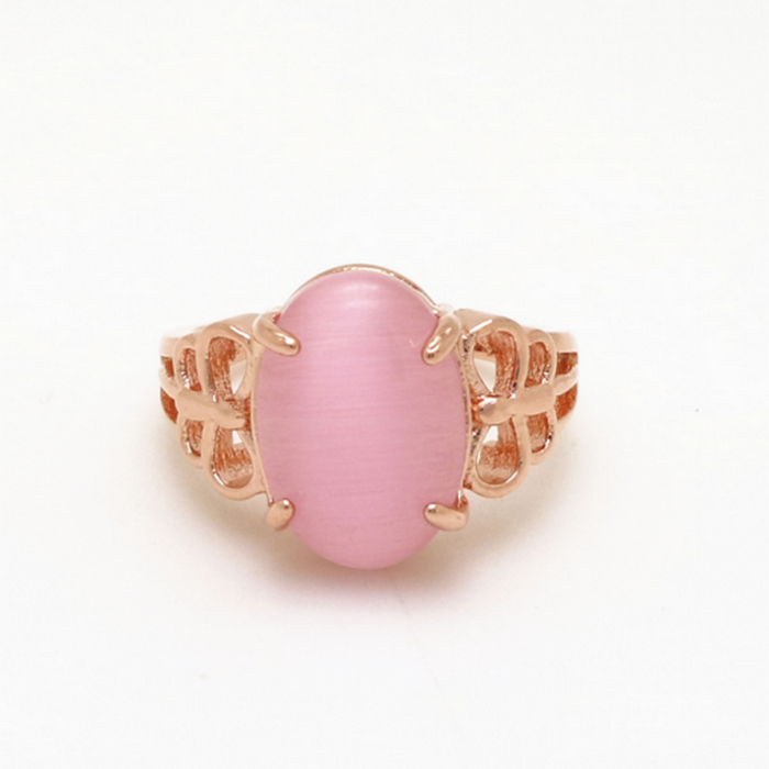 Sweet Rose Adjustable Crystal Ring