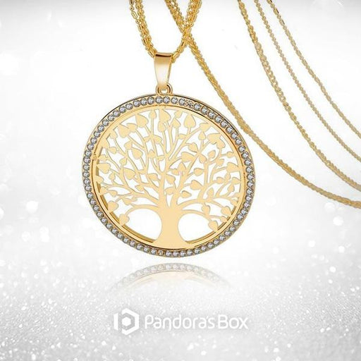 "Tree Of Life" - Pendant Necklace w/ Rhinestones (FREE SHIPPING)