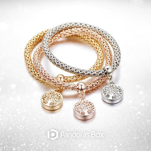 "Tree of Life" Charm Bracelet with Austrian Crystals