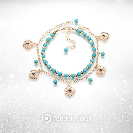 2 Sets of Turquoise Waters Anklet Set - 2pc
