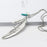 Feather and Stone Pendant Necklace