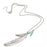 Feather and Stone Pendant Necklace