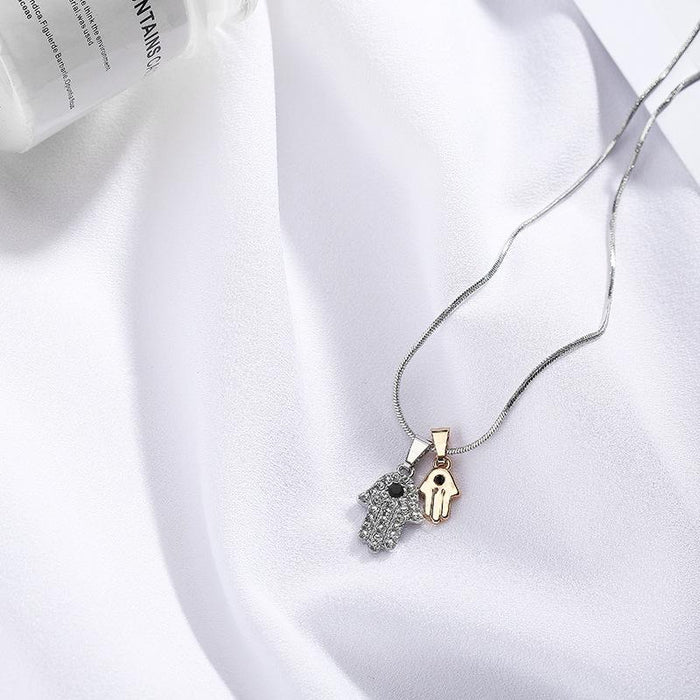 Hamsa Double Charm Necklace