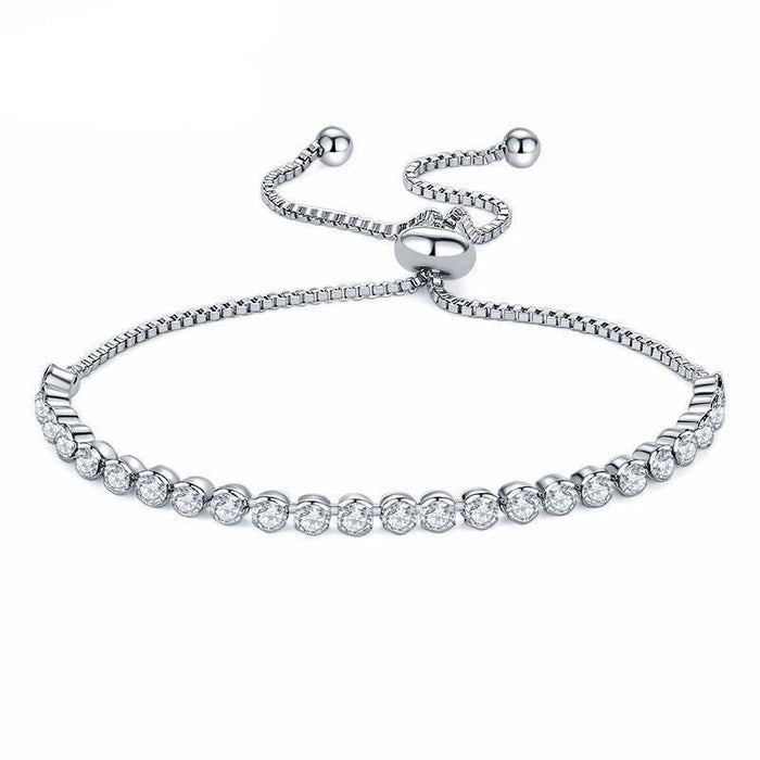 2 sets of Rhinestone Adjustable Tennis Bracelet