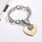 Gold Heart Charm Chain Bracelet