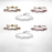 2 Sets of Baguette Crystal Adjustable Bracelet Trio