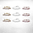 3 Sets of Baguette Crystal Adjustable Bracelet Trio