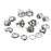 Antique Silver Bohemian Ring Set - 16pc