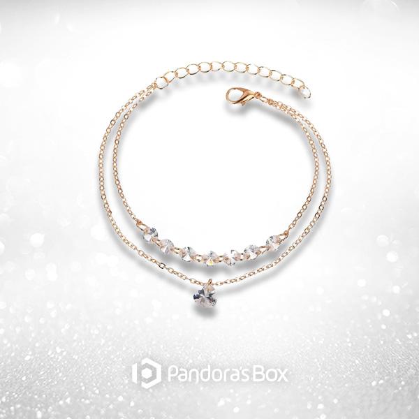 Clear Crystal Layered Bracelet