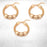 3 Sets of Cube Charms Gold Metal Bracelet