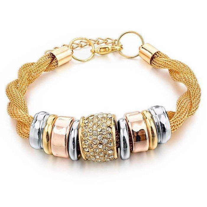 3 Sets of Entwined Metal Bracelet Trio - 9pc Set