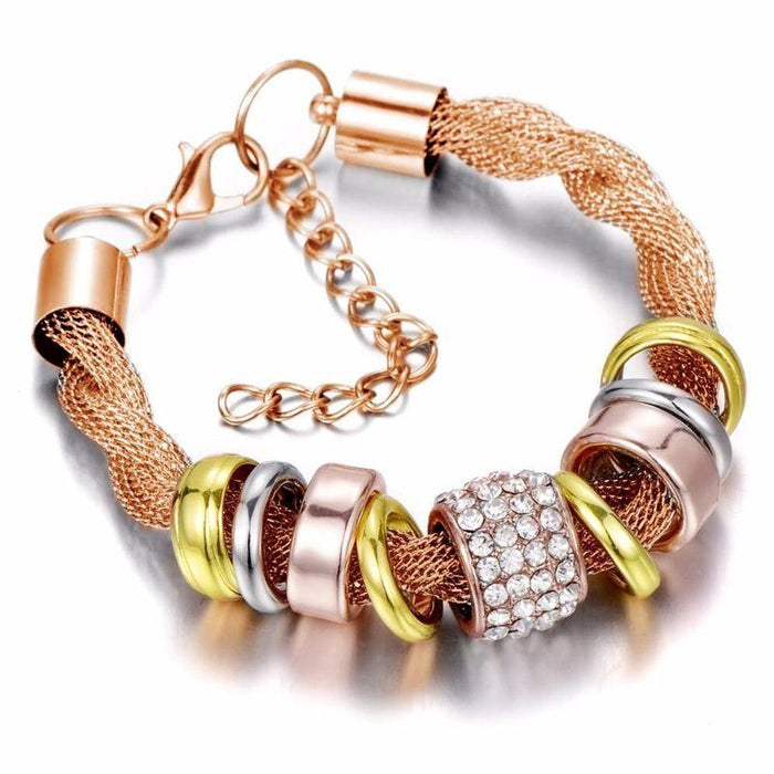 3 Sets of Entwined Metal Bracelet Trio - 9pc Set