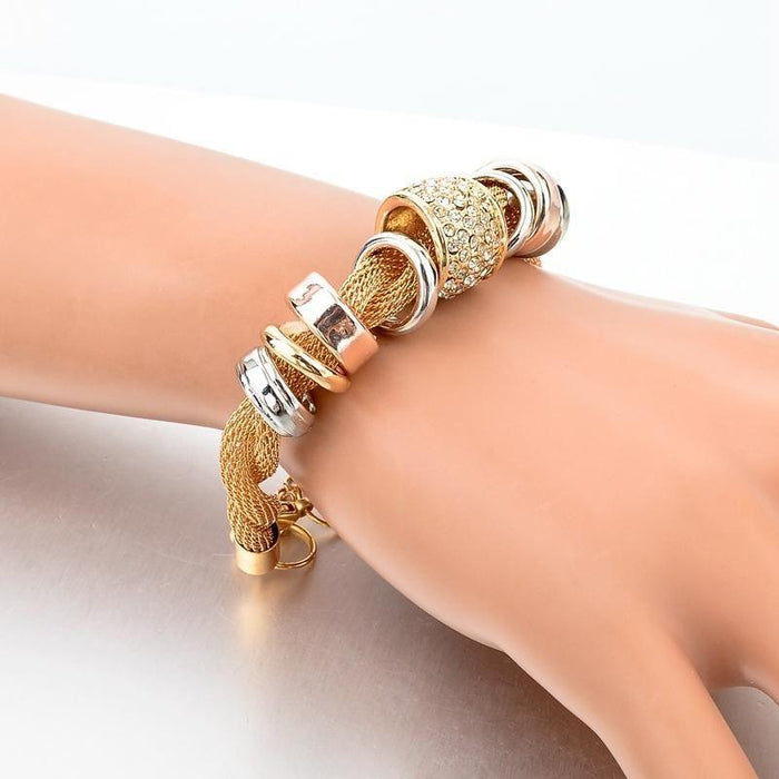 3 Sets of Entwined Metal Bracelet Trio - 9pc Set