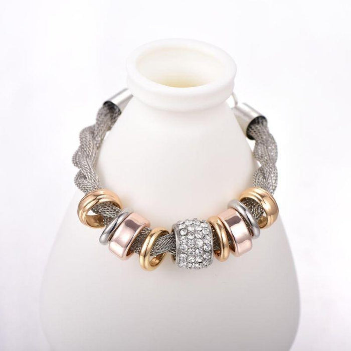 3 Sets of Entwined Metal Bracelet Trio - 9pc Set