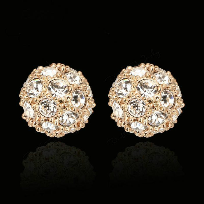 "Happiness" Crystal Ball Stud Earrings