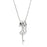 Hollywood Hoops Crystal Earrings, Rhinestone Adjustable Tennis Bracelet & Silver Key Necklace
