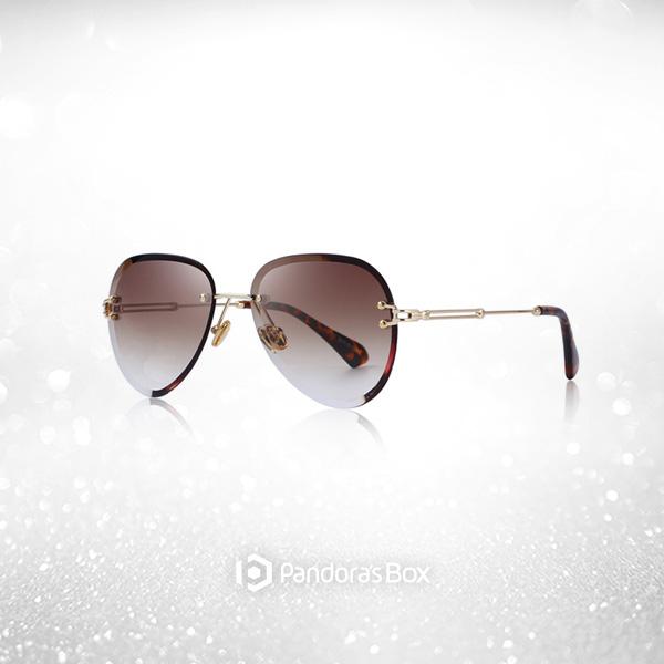 Maverick Mood Sunglass, Cube Charm Gold Metal & Heart of Gold Adjustable Bracelet