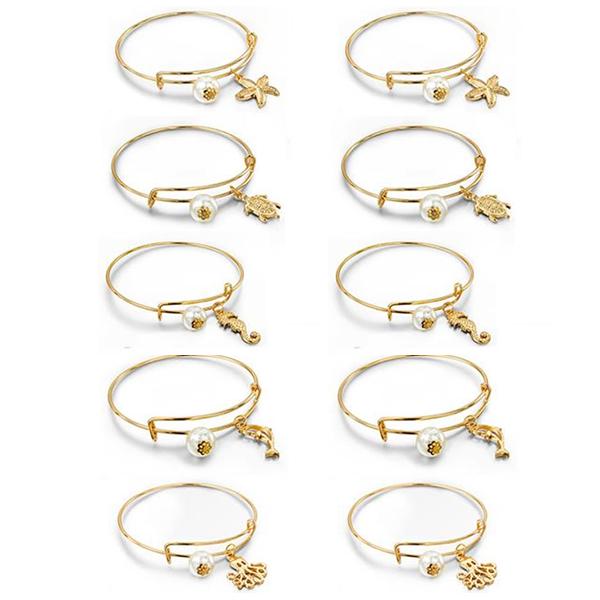 2 Sets of Ocean Lover's Bangle Set