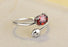 Rose Bud Red Crystal Ring Gift Set
