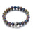 Oil Slick Skull Beaded Bracelet