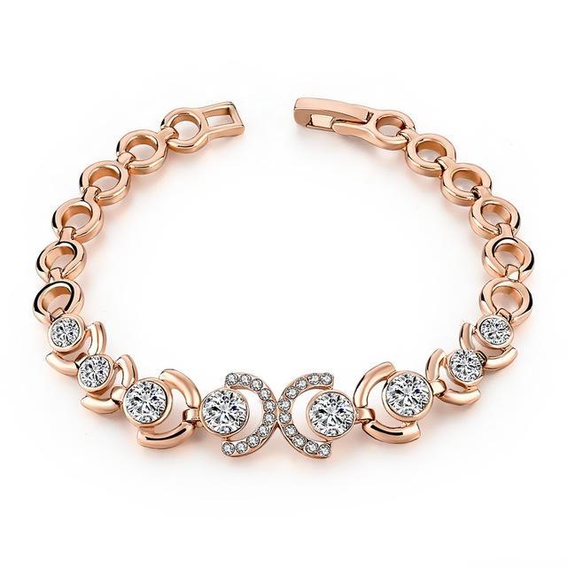 2 Sets of Rose Gold and Ice Bracelet